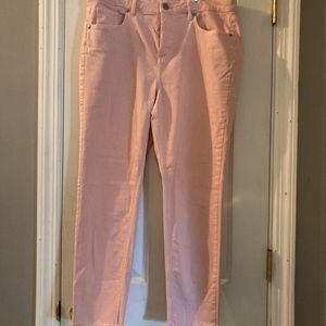 Loft raw hem cropped ankle jeans 12